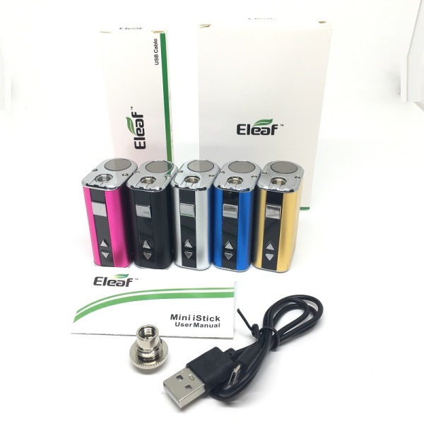 

Eleaf istick Mini 10W Battery Starter Kits Variable Voltage Vape Mod with USB Cable eGo Connector adapter 510 Thread Vaporizer Pen 1050mAh 5 colors