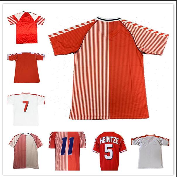 

Denmark Retro World Cup Soccer Jerseys Game 86 91 National Team Michael Laudrup Elkjaer Berggreen Olsen Vintage Classic Football XX