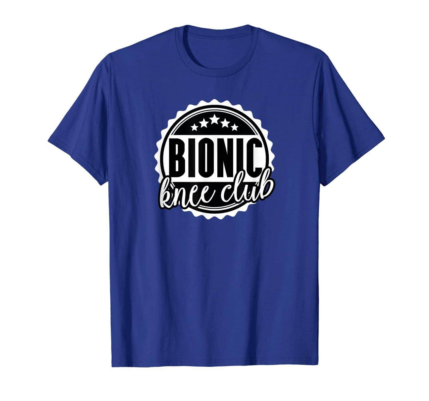 

Bionic Knee Club Shirt Gift For Knee Replacement Surgery, White;black