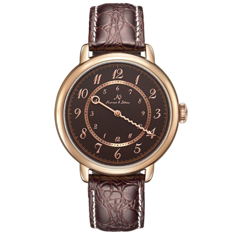 

Brand Automatic Special Design Analog Single Hand Silver Case Black Leather Strap Mechanical Watch Mens Dress Watches /377 Wristwatches, Silver ks377