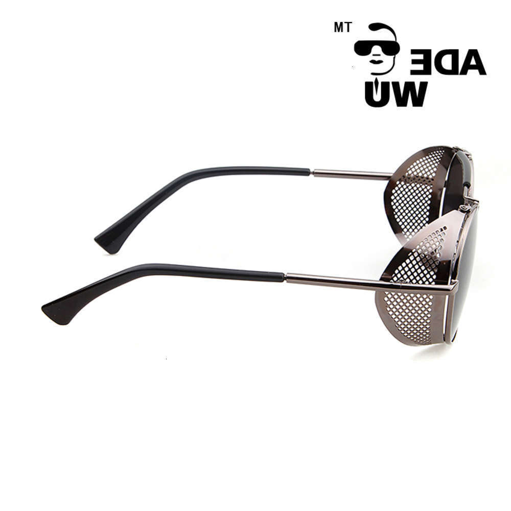 

sunglasses Fashionable sun frames Adewu Brand Hight Quality Sunglasses Metal Frame Steampunk Goggle Men Women Sun glasses Vintage Eyeglasses, Black