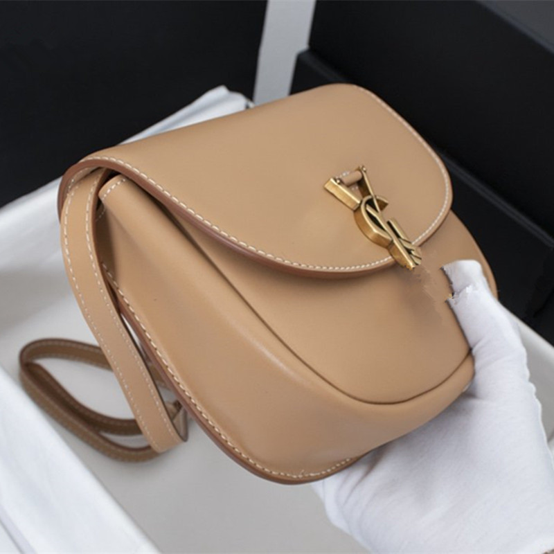 

Designer Handbags KAIA MEDIUM SATCHEL IN VINTAGE LEATHER Bags Gold Buckle Adjustable Straps Kaia Saddle Bag Flap Closure Women Mini Bag Comp