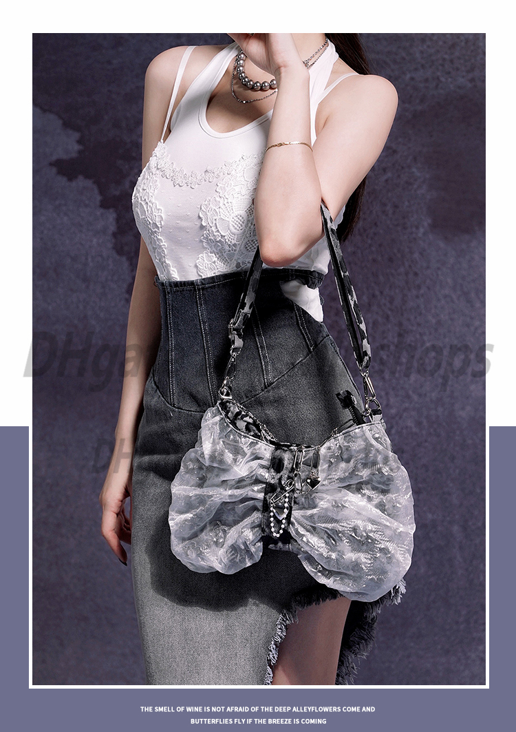 

Shoulder bags Luxurys designers High Quality Fashion womens CrossBody Handbags wallets lady Clutch bow-knot Chain Bag purse 2021 Totes Cross Body, No bags