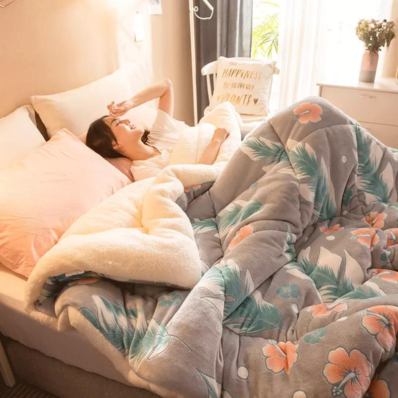 Super Warm Lamb Quilt Winter Blanket 6kg Double-sided Velvet Quilt Thickened 