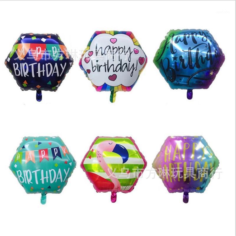 

Party Decoration 2PCS 22 Inch Hexagonal Birthday Aluminum Balloon Anniversary Lift-off Helium