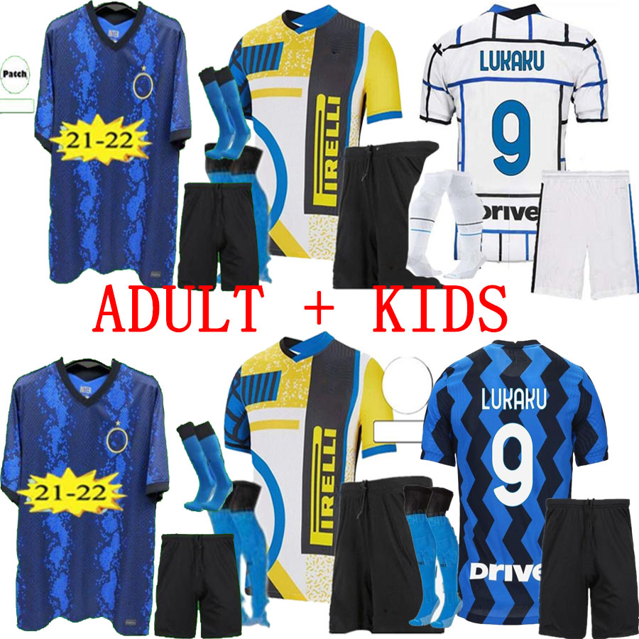 

top quality inter 2021 2022 soccer jersey LUKAKU MILAN VIDAL BARELLA LAUTARO ERIKSEN ALEXIS HAKIMI 20 21 22 football shirt uniforms men + ki, Black