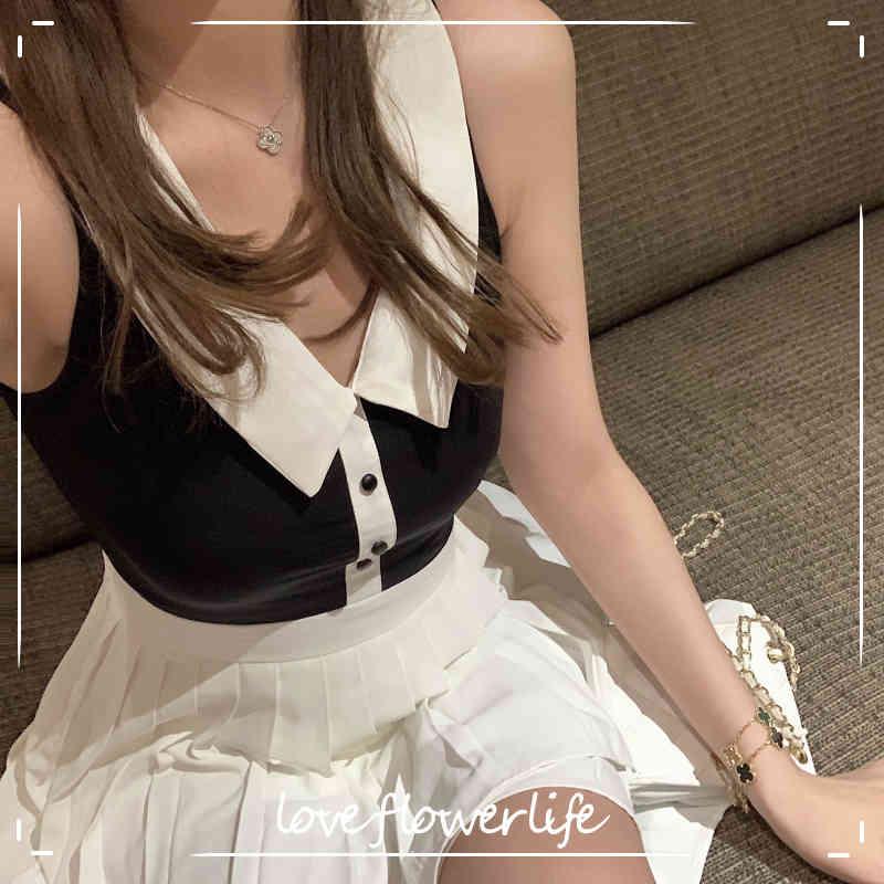 

Summer Sleeveless Elegant Dress Women Casual Kawaii Vingate Mini Party Dress Female Evening Dress Korean Cute 210521, As picture