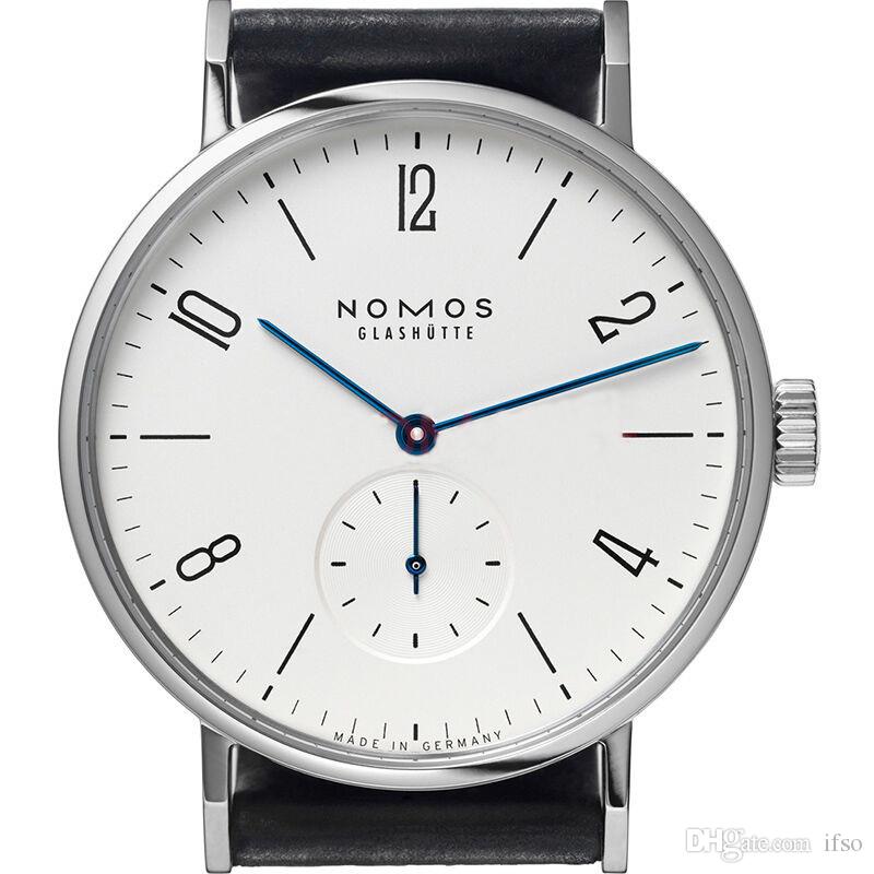 

NOMOS Watches men and women Minimalist design Leather strap Lady Fashion Simple Quartz Water Resistant Watch, Black