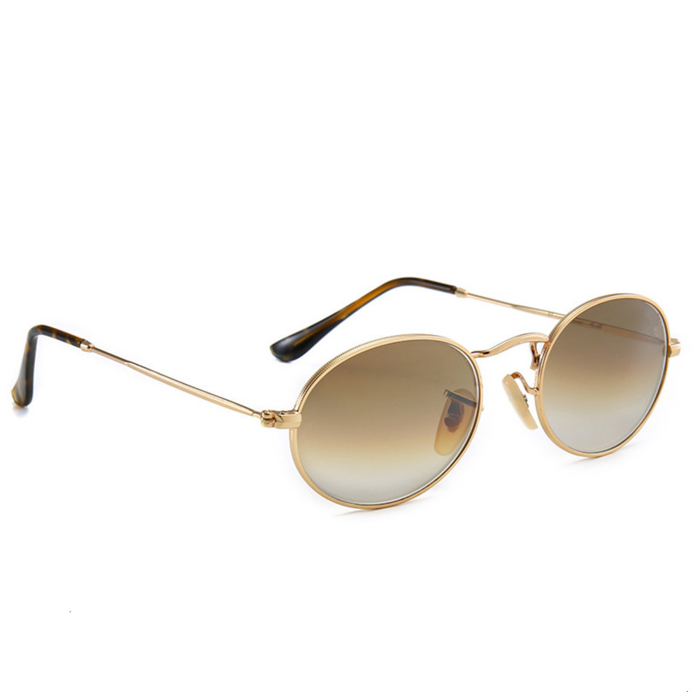 

sunglasses Fashionable sun frames Metal Vintage Oval For Men High Frame Quality Clear Lens Mirror Small Glasses Women Brand Sunglasses, Black