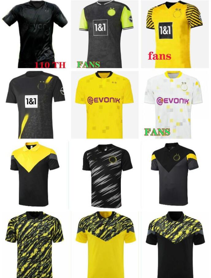 

Borussia ERLING HAALAND REUS 2021 2022 dortmund soccer jerseys SANCHO BRANDT WITSEL HAZARD kids kits HUMMELS BELLINGHAM 110TH football shirt, Black