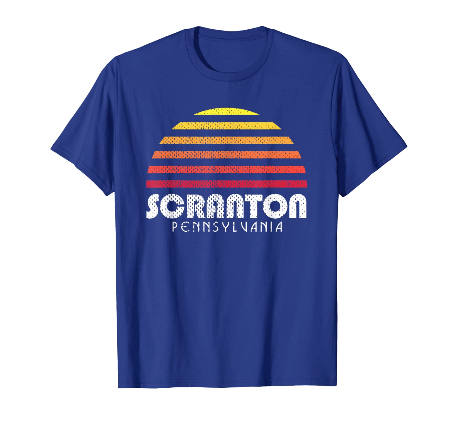 

scranton pa shirt - retro vintage style distressed sunset, White;black