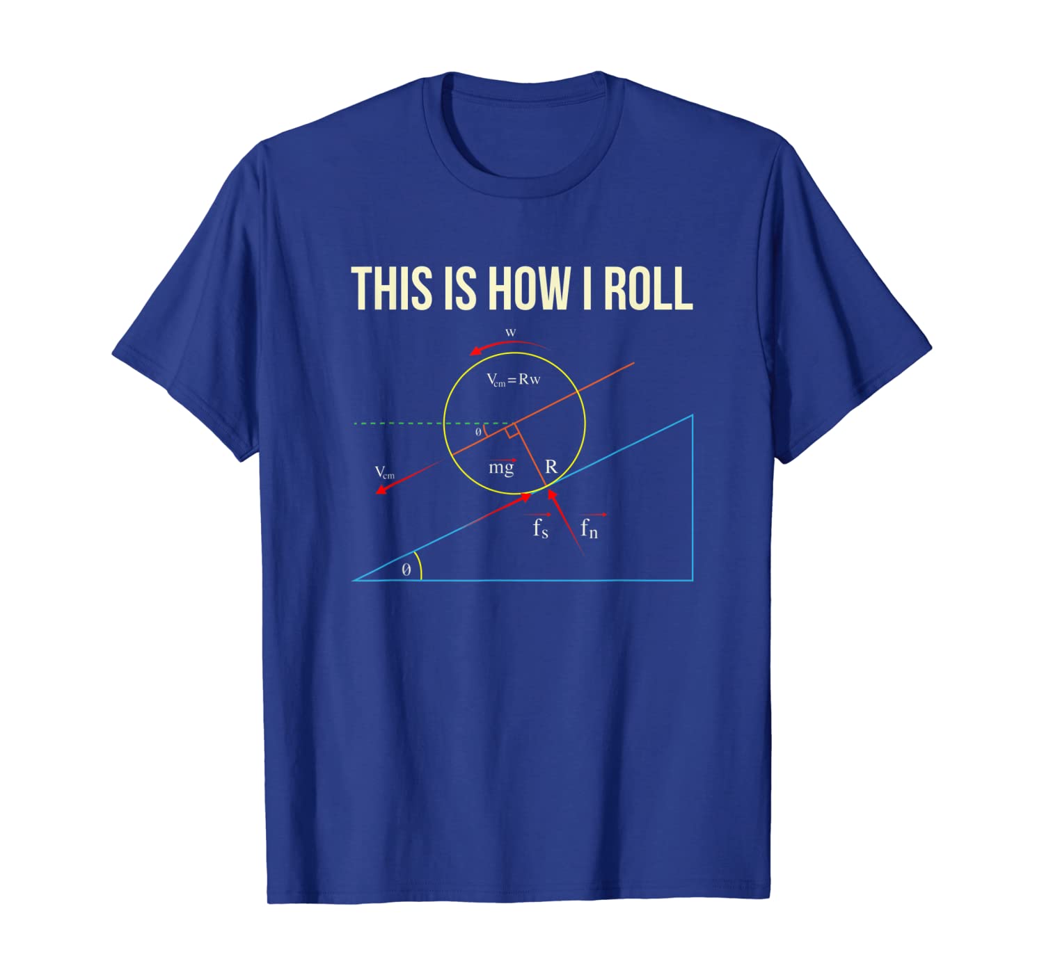 

This Is How I Roll T-Shirt - Funny Physics, White;black