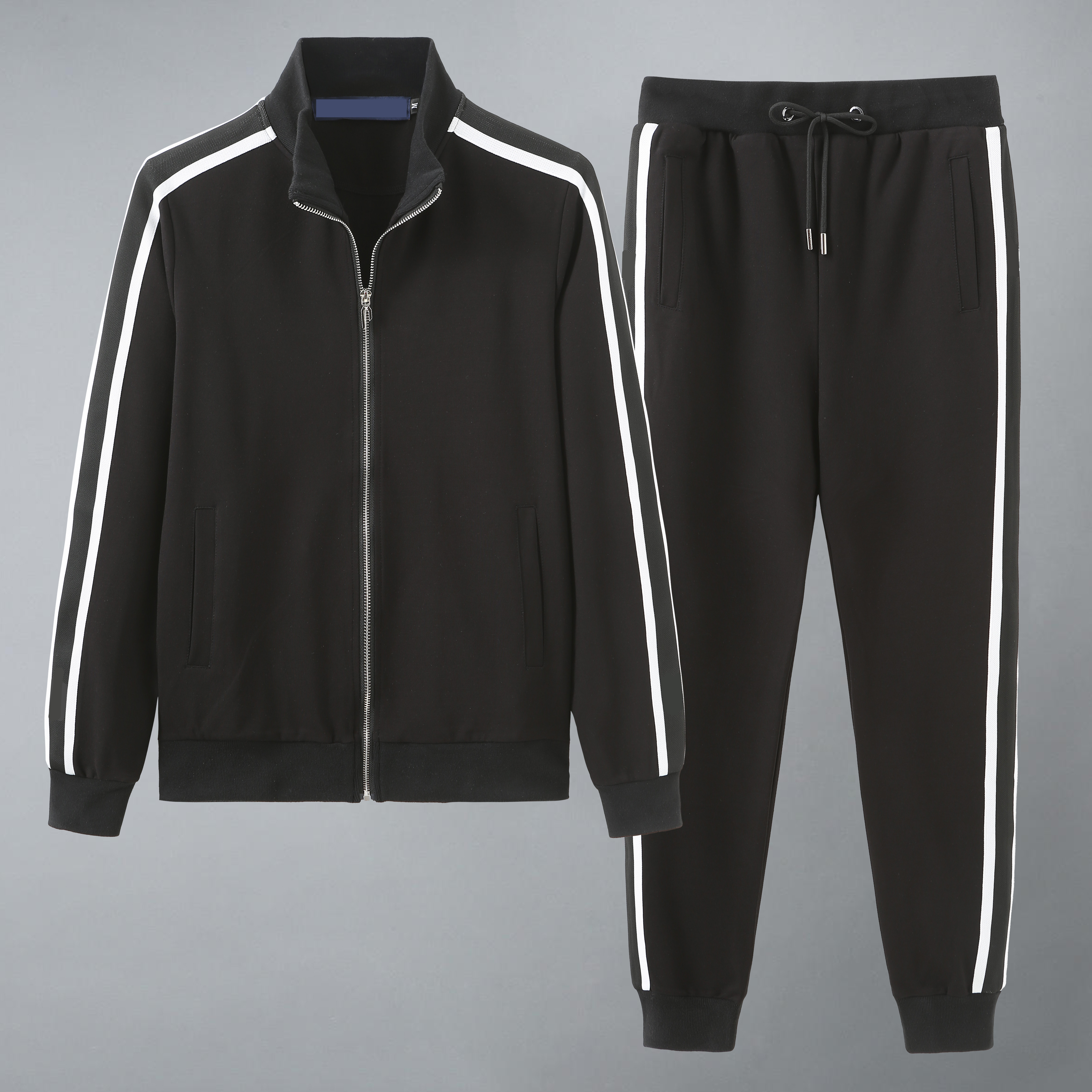 

2021 men's tracksuit sportsuit spring and autumn fashion sweater with cool casual coat size :-3xl#03, Gray