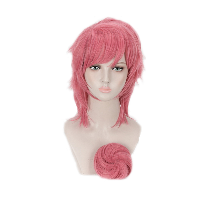 

Anime Jojo's Bizarre Adventure Golden Wind Trish Una Red Style Heat Resistant Fake Hair Halloween Party JOJOCosplay Costume Wig, 1381