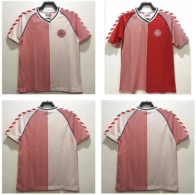 

1986 Denmark World Retro Cup Soccer Game 86 91 Denmark National Team Michael Laudrup Elkjaer Berggreen Olsen Vintage ClassicKFA, 1986 home