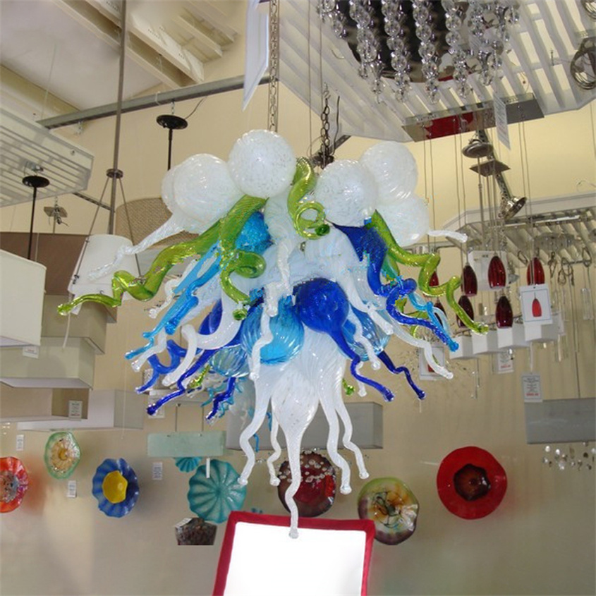 

Modern Nordic Chandelier Suspension Lamps W50XH60cm Hand Blown Murano Glass Chandeliers Bedroom Dining Living Room Led Lights