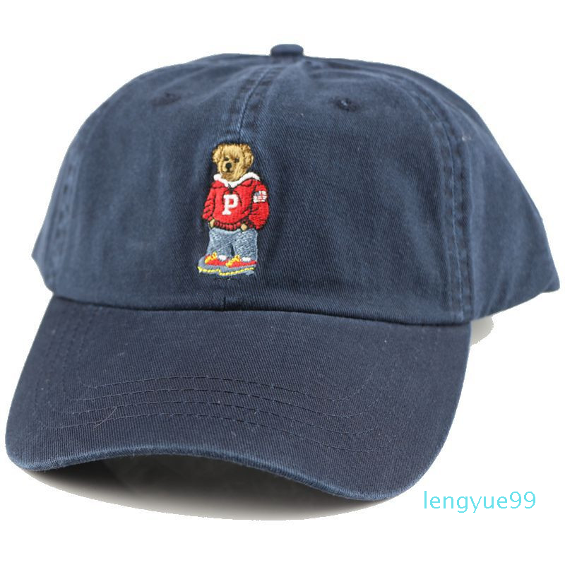 

New arrival bone Curved visor Casquette baseball Cap women gorras Snapback Caps Bear dad polo hats for men, Blue;gray