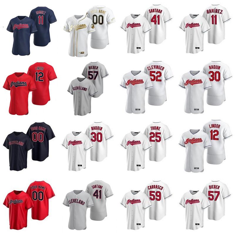 

20 21 Cleveland Men Women kids Francisco Lindor Indians Jose Ramirez Roberto Perez Shane Bieber Franmil Reyes Mercado Baseball Jerseys, Blue;black