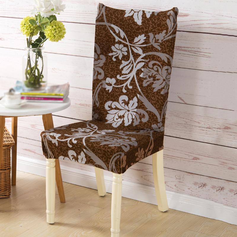 

Chair Covers Stretch Removable Siamesed Seat Slipcovers Dining Room Home Decor
