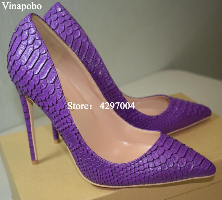 

Dress Shoes 2021 VINAPOBO Fashion Women Pumps Pointed Toe Office High Heels Snake Pattern Print Party Wedding, Black