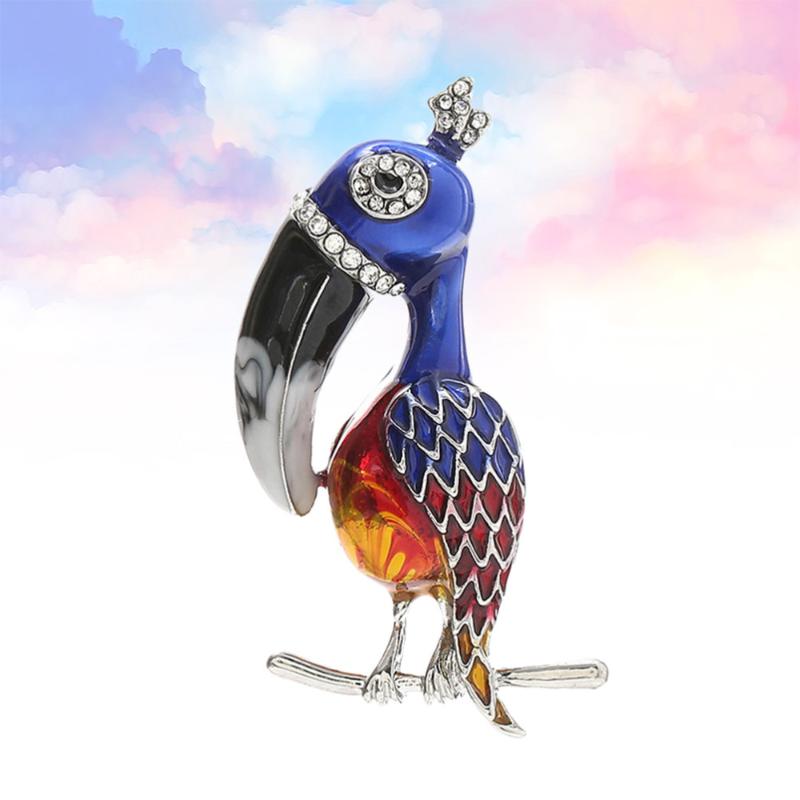 

Pins, Brooches 1PC Woodpecker Brooch Creative Shaped Clothes Clip For Women Girl Lady, Gray