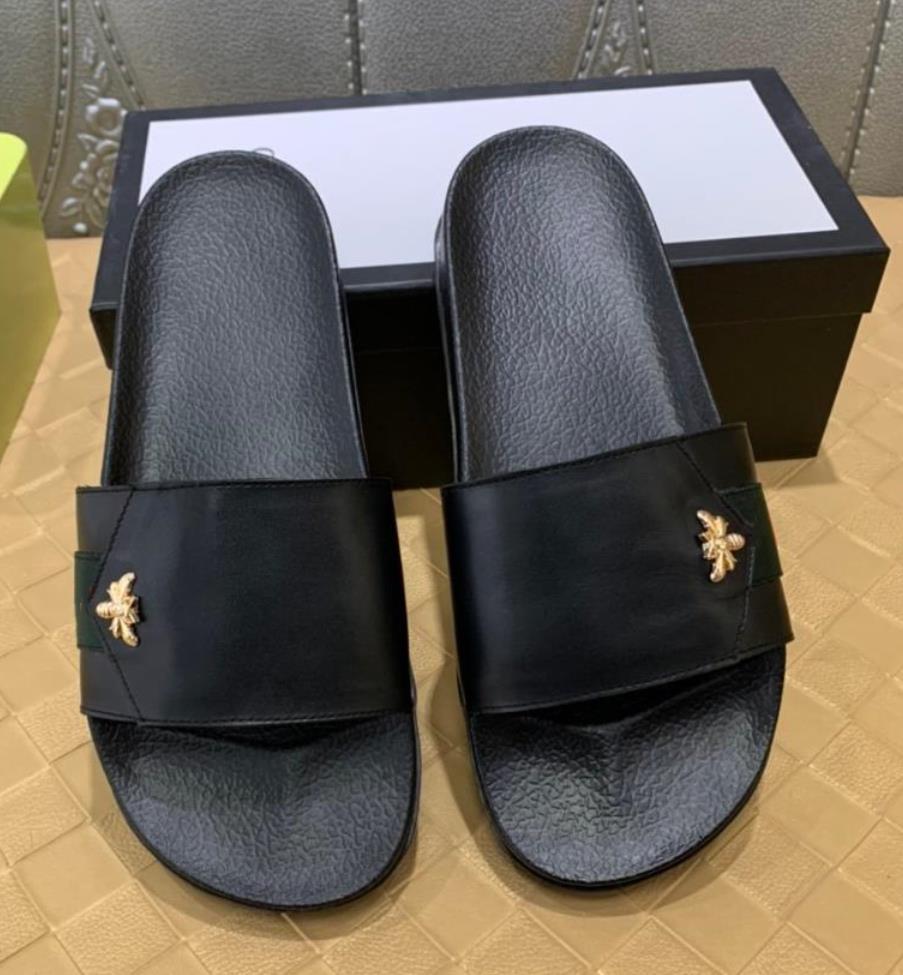

Designer Men Women with Correct 910 Flower Box Dust Bag Shoes snake print Slide Summer Wide Flat Sandals Slipper, Black