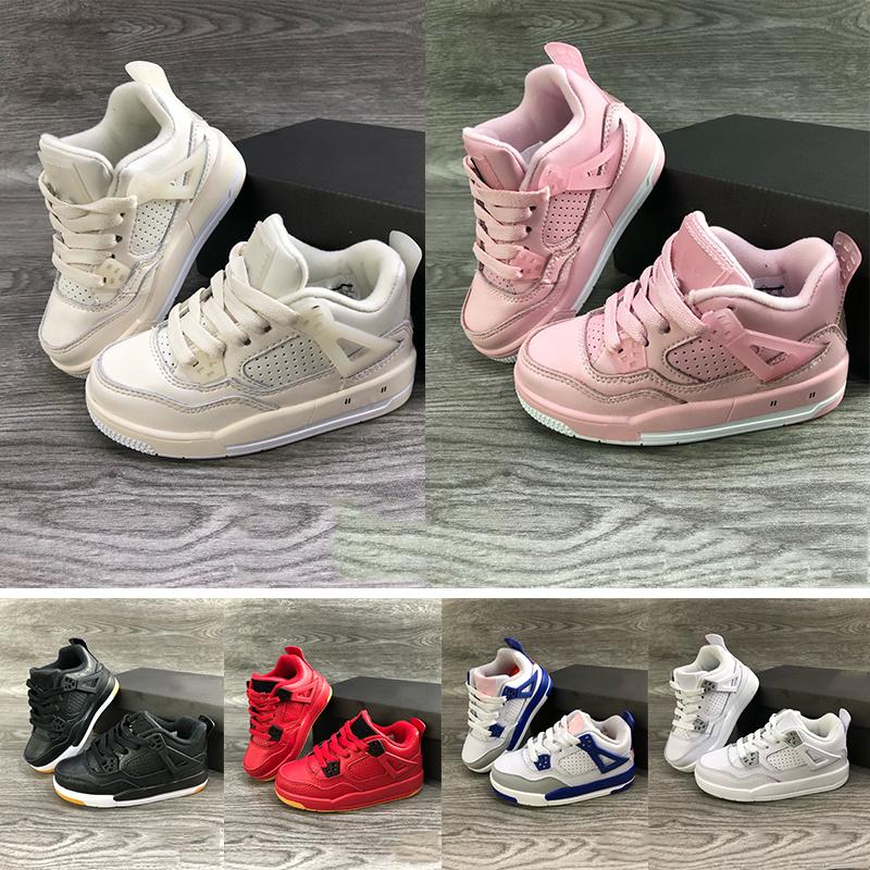

Jointly Signed High OG 1s Kids Basketball shoes Chicago 4 Infant Boy Girl Sneaker Toddlers Fashion Baby Trainers Children footwear, Black