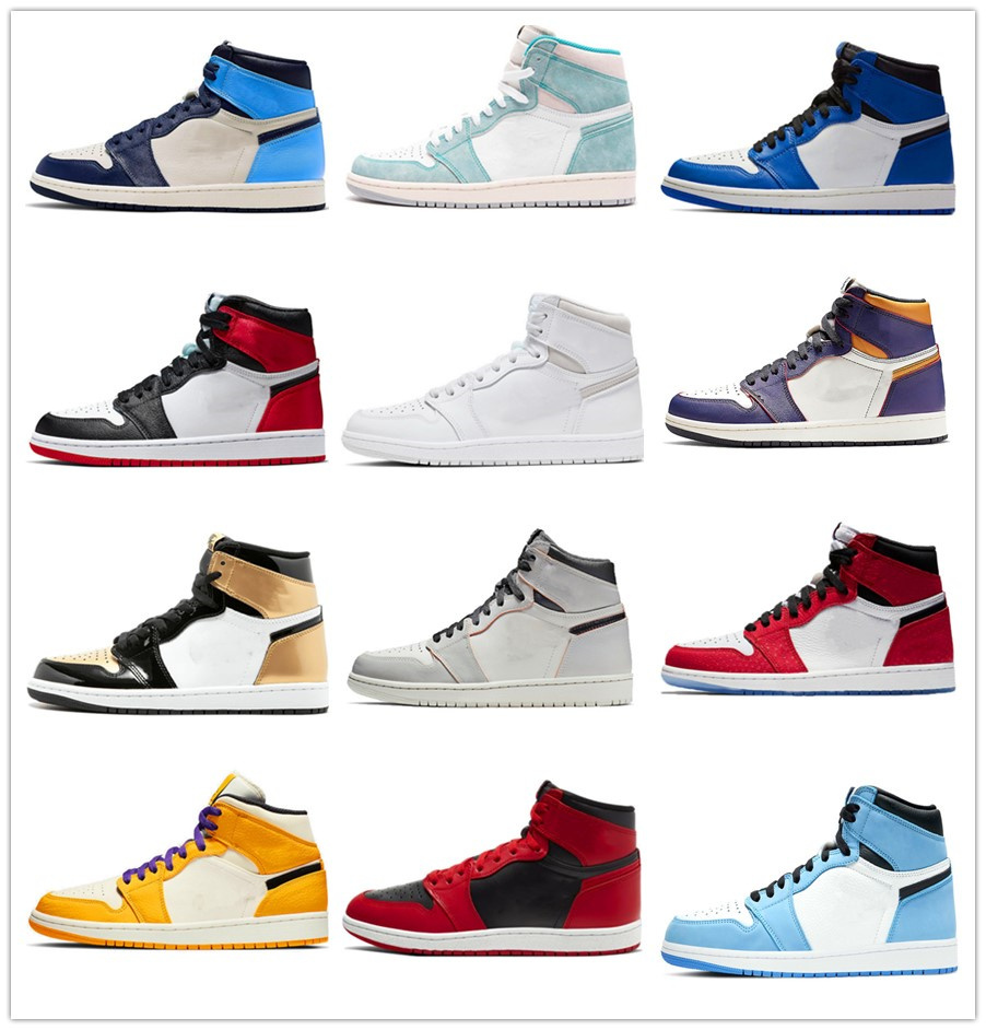 

Jumpman 1 1s young boys men's women's high-top vintage basketball shoes University Blue Tiffany green Origin Story UNC sneakers 36-45eakers, Bronze