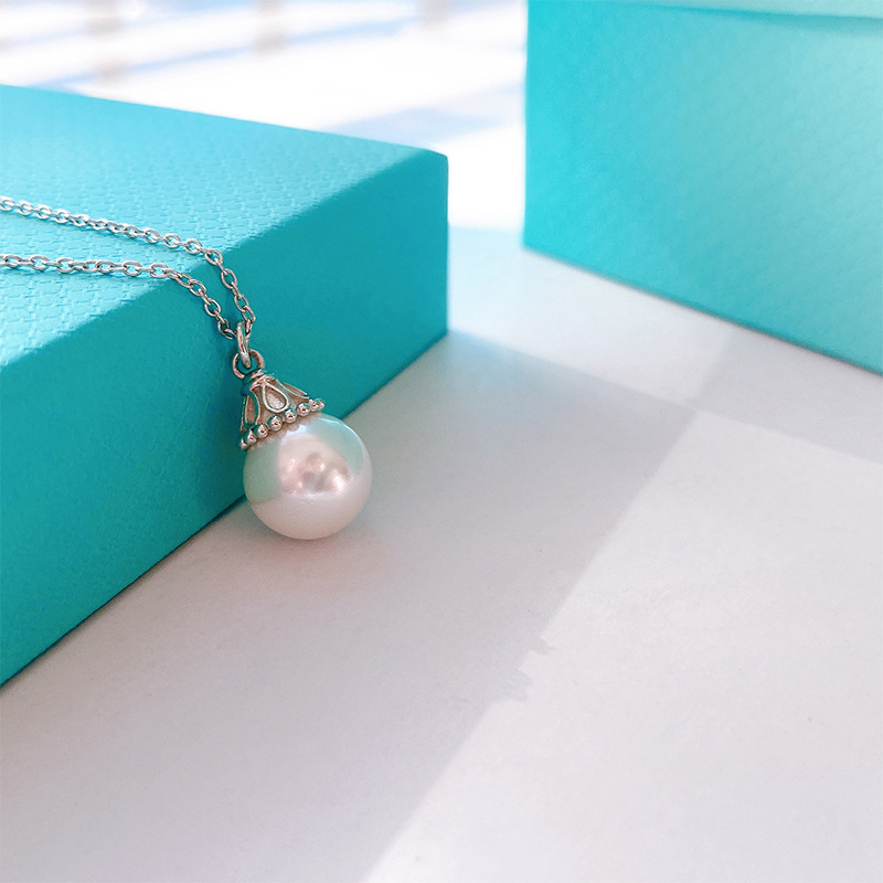 

925 Freshwater Pearl Necklace Designer Inlaid Petal Necklaces Valentine's Day Gift