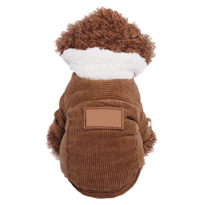 

Dog Apparel Winter Warm Pet Corduroy Cotton-padded Jacket For Dogs Puppies Thickened Costume, Rt657p