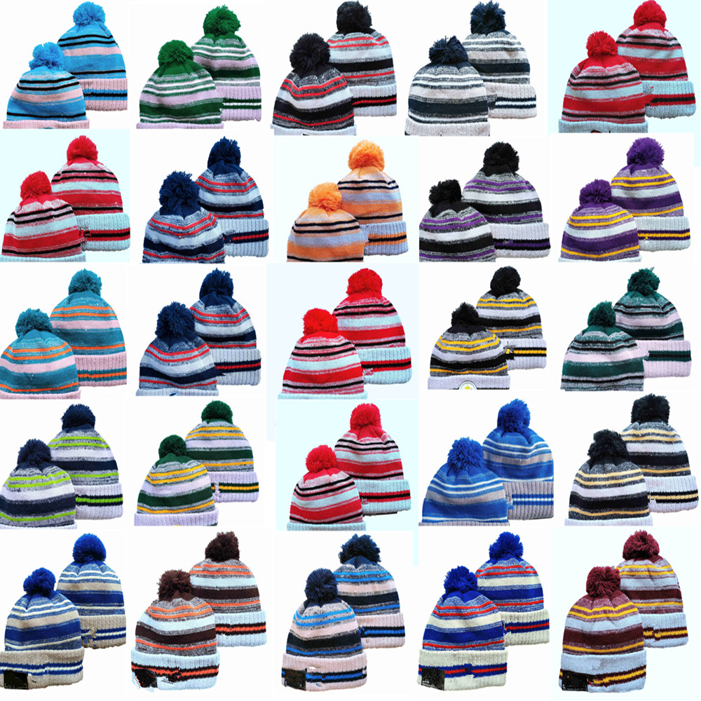 

Winter American Team Knit Hats 2021Wholesale Football Basketball Outdoor Skiing Beanies Pom High Quality Mixed order Fr ee Ship ping, Ps details u styles id and quantity