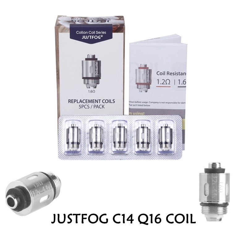 

Justfog C14 P14A P16A Q14 Q16 Atomizers Kis Coil Head 1.2ohm 1.6ohm 100% Organic Japanese Cotton Replacement Coil