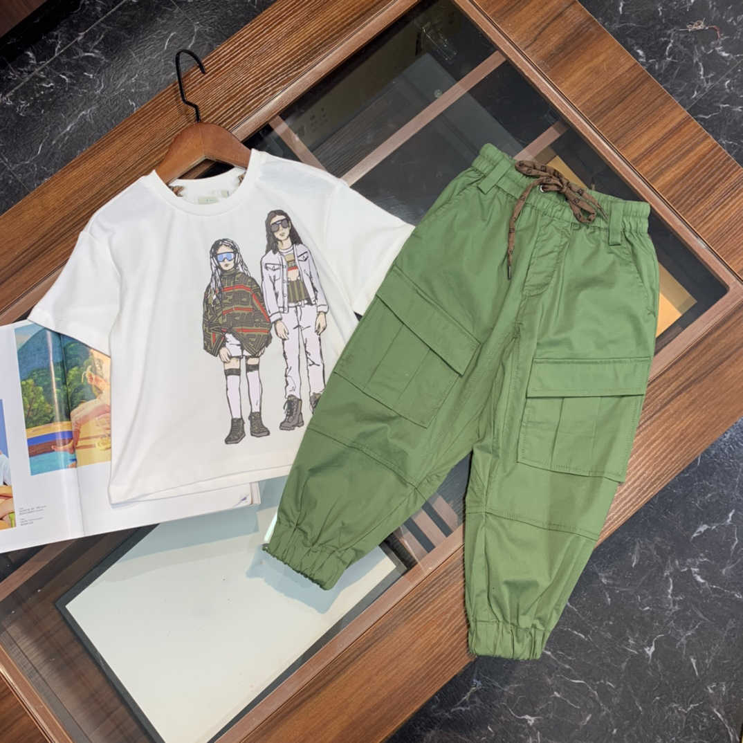 

designer kids t shirts+pants 2pics sets children's wear boys t shirts kids pants jeans cotton tops green pants, Black