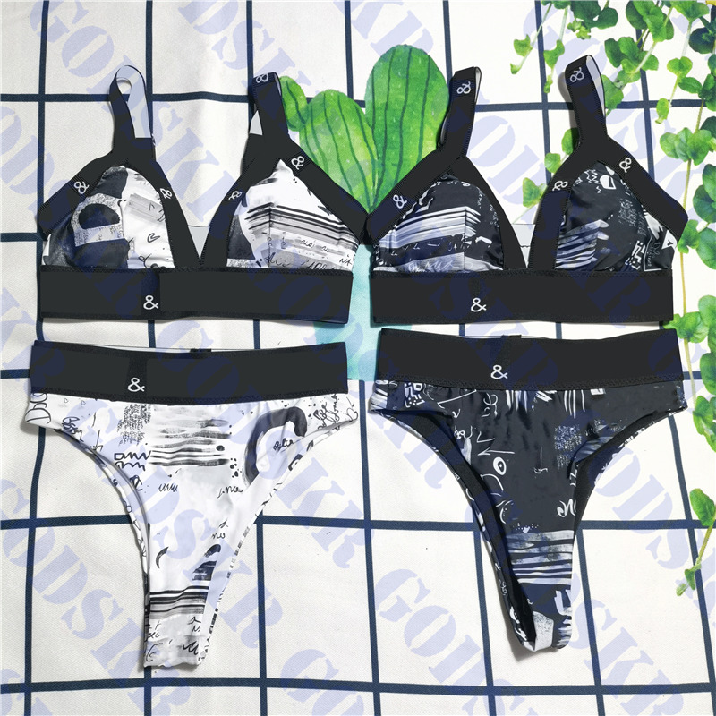 

Fashion Womens Bikini Bra Set Letter Logo Womens Swimsuit Suit Textile Summer Latest Girl Swimwear Two Colors, Please contact me real pictures