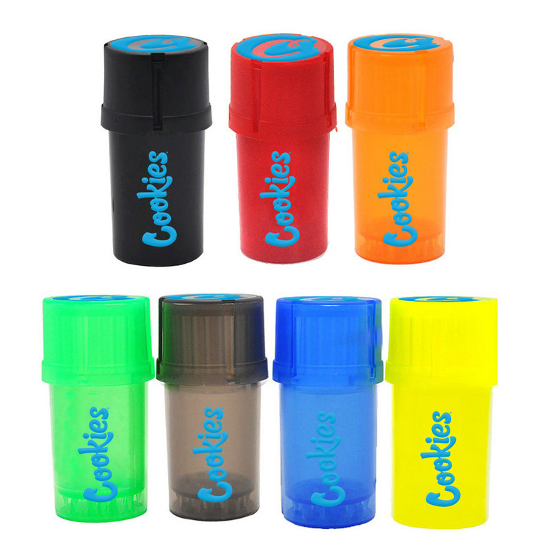 

2021 Smoking Accessories cookies Plastic cigarettes Grinding machine plastics container 7 color optional