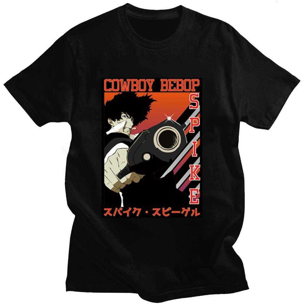 

Cowboy Bebop Tshirt Soft Cotton Anime Manga Shirt Spike Spiegel Jazz Club T-shirt Short-sleeve Graphic Tee Top Gif