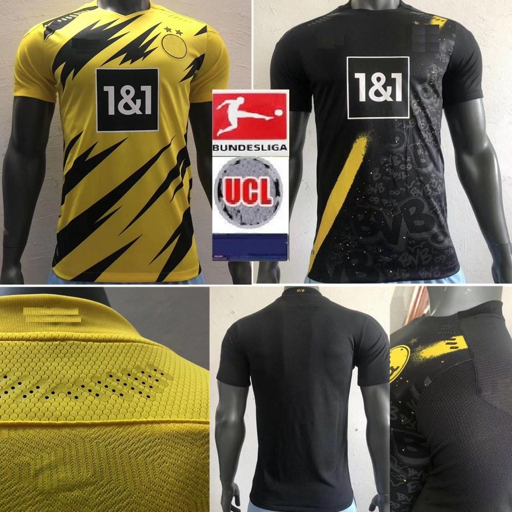 

20 21 Player version Borussia dortmund soccer jerseys home away HAALAND 2020 2021 football shirts SANCHO REUS HUMMELS BRANDT PACO maillot, Black;yellow