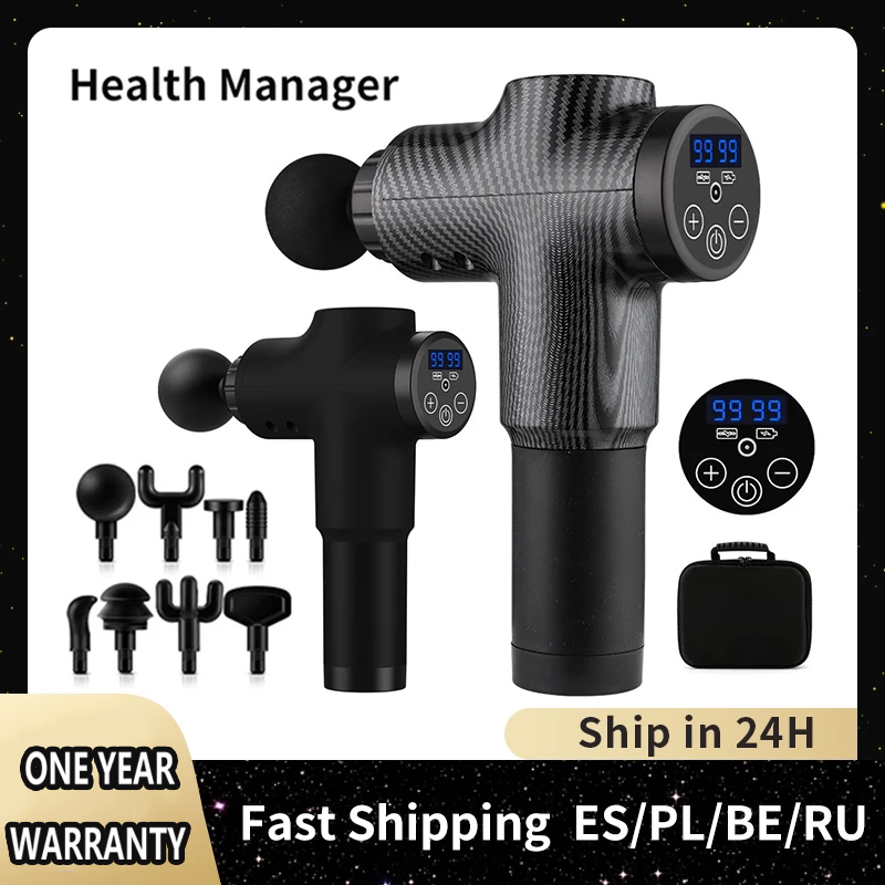 

Health Manager Massage Gun 99 Speed vibration Electric Back neck Massager Gun For Body Deep Relief Pain Slimming Fascial gun