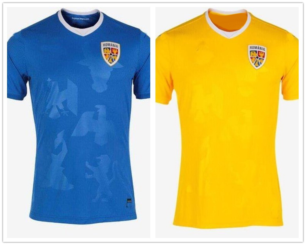 

personality Customized 21-22 Romania home yellow Thai Quality sport jerseys custom football wear yakuda local online store training best sports popular Discount, 21-22 away blue