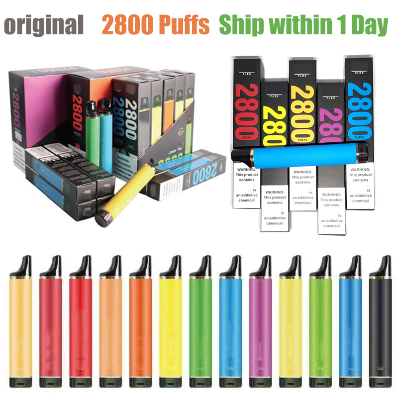 

Puff Flex 2800 puffs bars disposable pods device e cigarette vape kits 850mah battery Pre-filled 5% upgraded from Flow XXL Plus