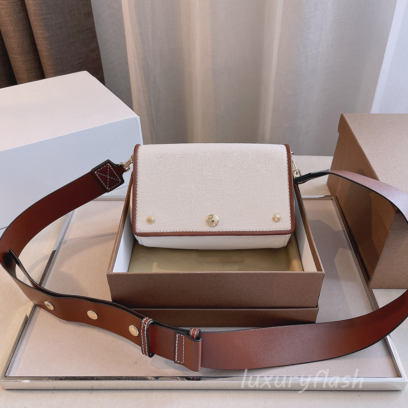 

2021 Latest Canvas Bag Fashion Casual Square Durable Crossbody Bags High Quality Leather Designer Luxurys Brands Wide Shoulder Strap Purse, Box(not sale separately)
