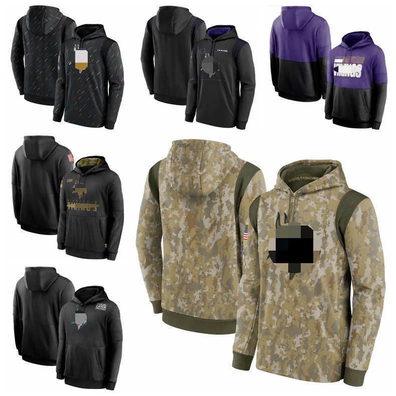 

Minnesota Men Women Youth Viking 2021 Salute To Service Therma Performance Pullover Football Hoodie Camo