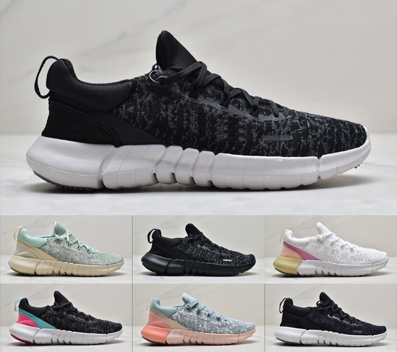 

Free Run 5.0 Men Running Shoes Off Road Fly Trainers Knit Triple White Black Magic Ember Pink Grey Fog Steam Olive Aura Ocean Cube Women Sports Walking Sneakers, Color 10