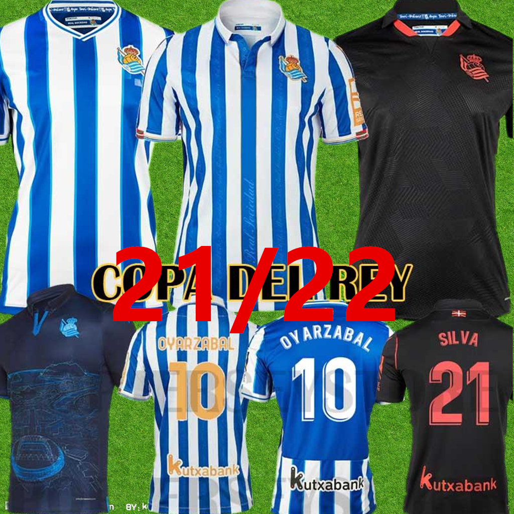 

2021 Real Sociedad Soccer Jersey 20- 21 SILVA OYARZABAL LOPEZ PORTU camiseta de futbol JANUZAJ WILLIAN ISAK football, Black