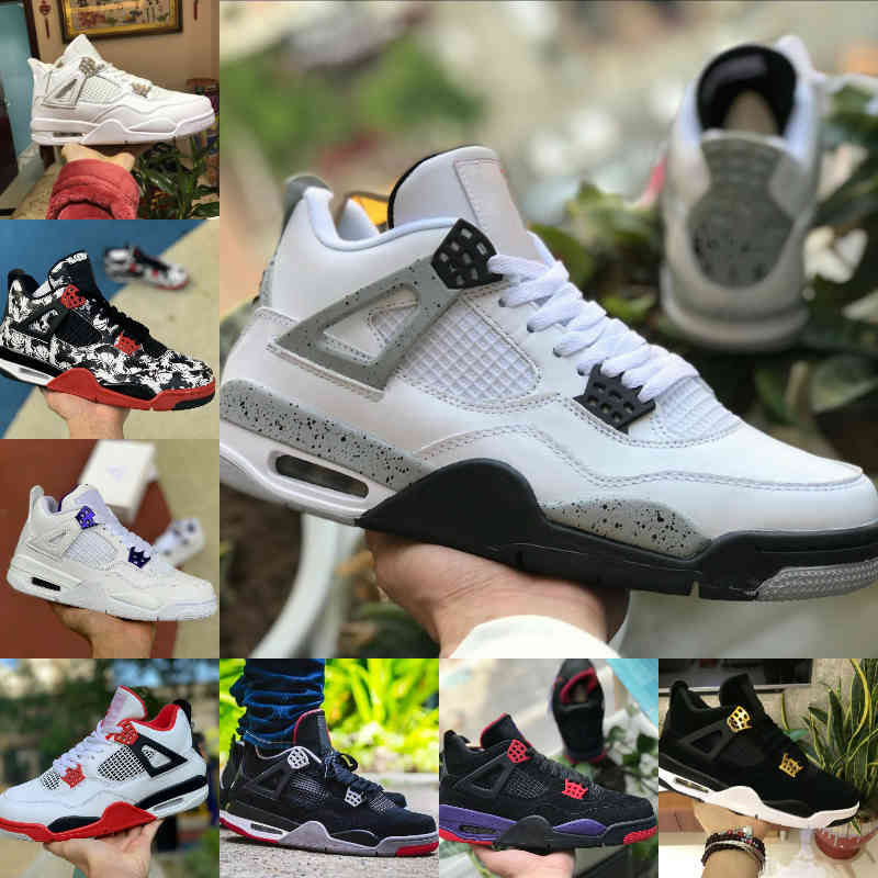 

Sale 2021 Bred Black Cat 4 4s Basketball Shoes Men Mens White Union Taupe Haze Cement Encore Wings Fire Red Singles Designer Sneakers IV Pur
