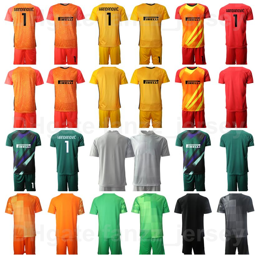 

Men Inter Goalkeeper GK Milan 1 Samir Handanovic Soccer Jersey Set Goalie 21 Alex Cordaz 12 Julio Cesar Walter Zenga For Sport Fans Football Shirt Kits High Quality, Yellow