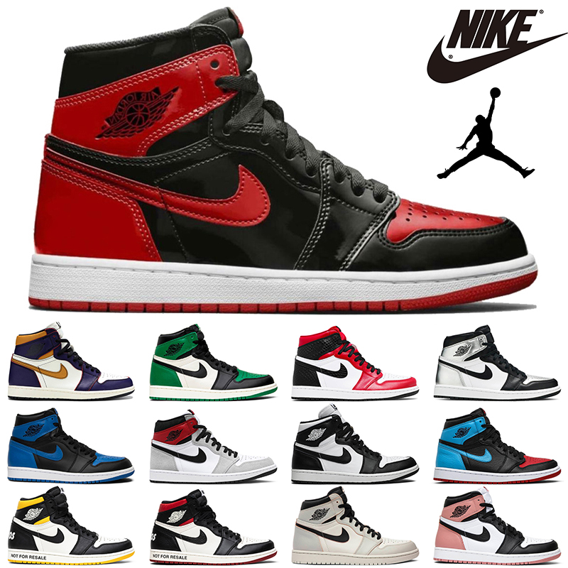 

Nike Air Jordan 1 Retro High OG men women Basketball Shoes 1s University Blue Hyper Royal Obsidian mens trainer, Volt gold