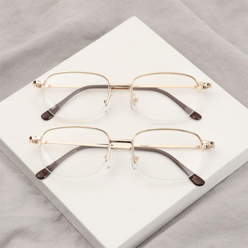 

Sunglasses Women Man Vision Care Metal Portable Presbyopic Glasses Eyeglasses Reading Half Frame