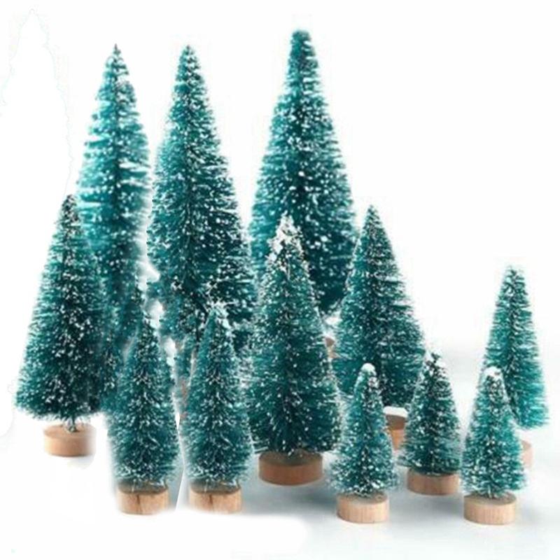 

Christmas Decorations 12Pcs Pine Needle Tree Micro-Landscape Accessories Creative Snow Landscaping Home Decoration