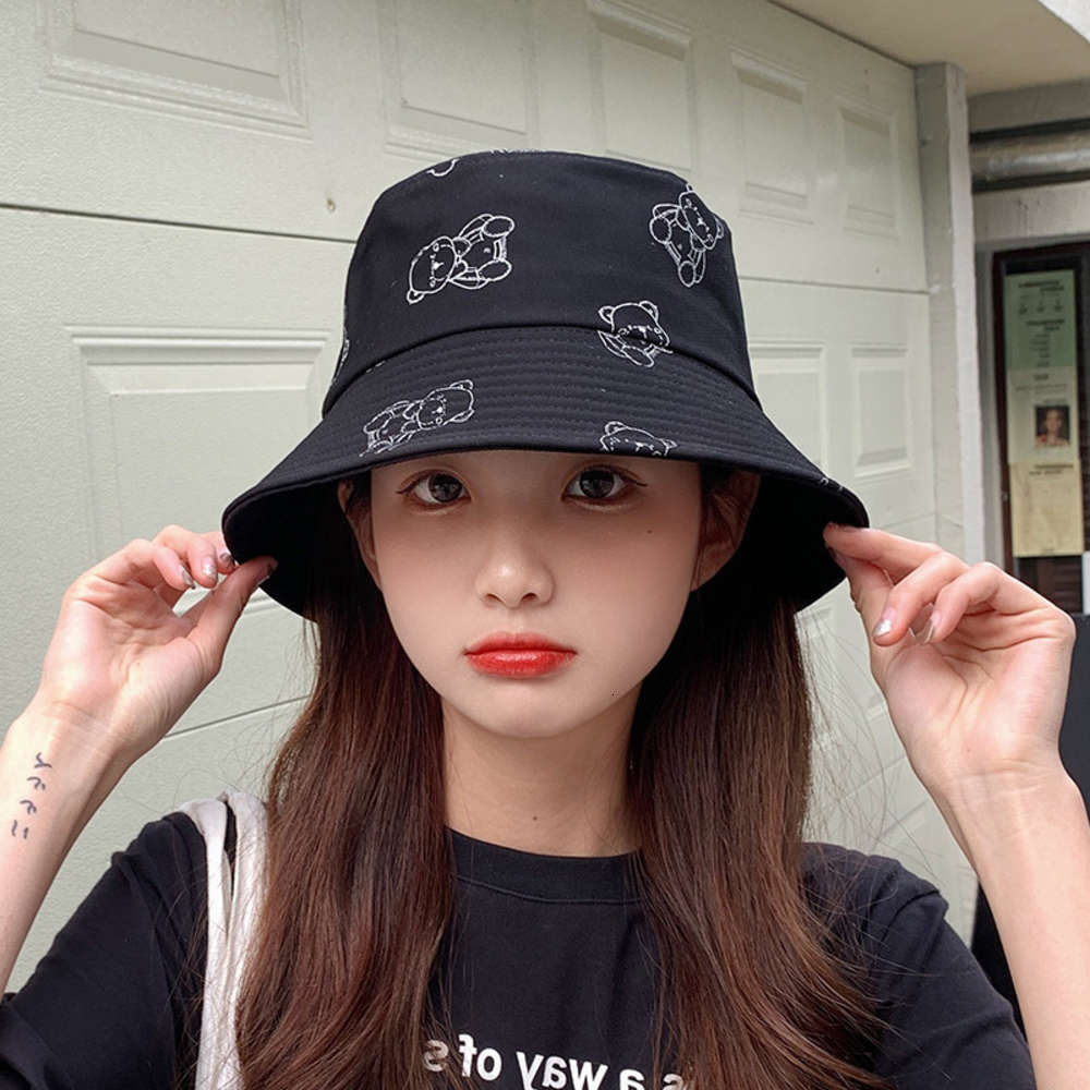 

Sun hat Summer fisherman's Korean version net red bear versatile sunshade sunscreen hat, Blue;gray